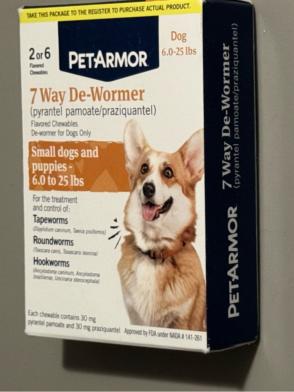 PetArmor 7 Way De-Wormer for Small Dogs & Puppies - White/Tan